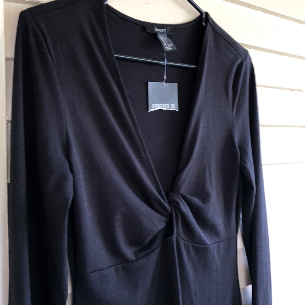 ❌ SOLD Forever21 dress NWT long black stretch L - Picture 5 of 8